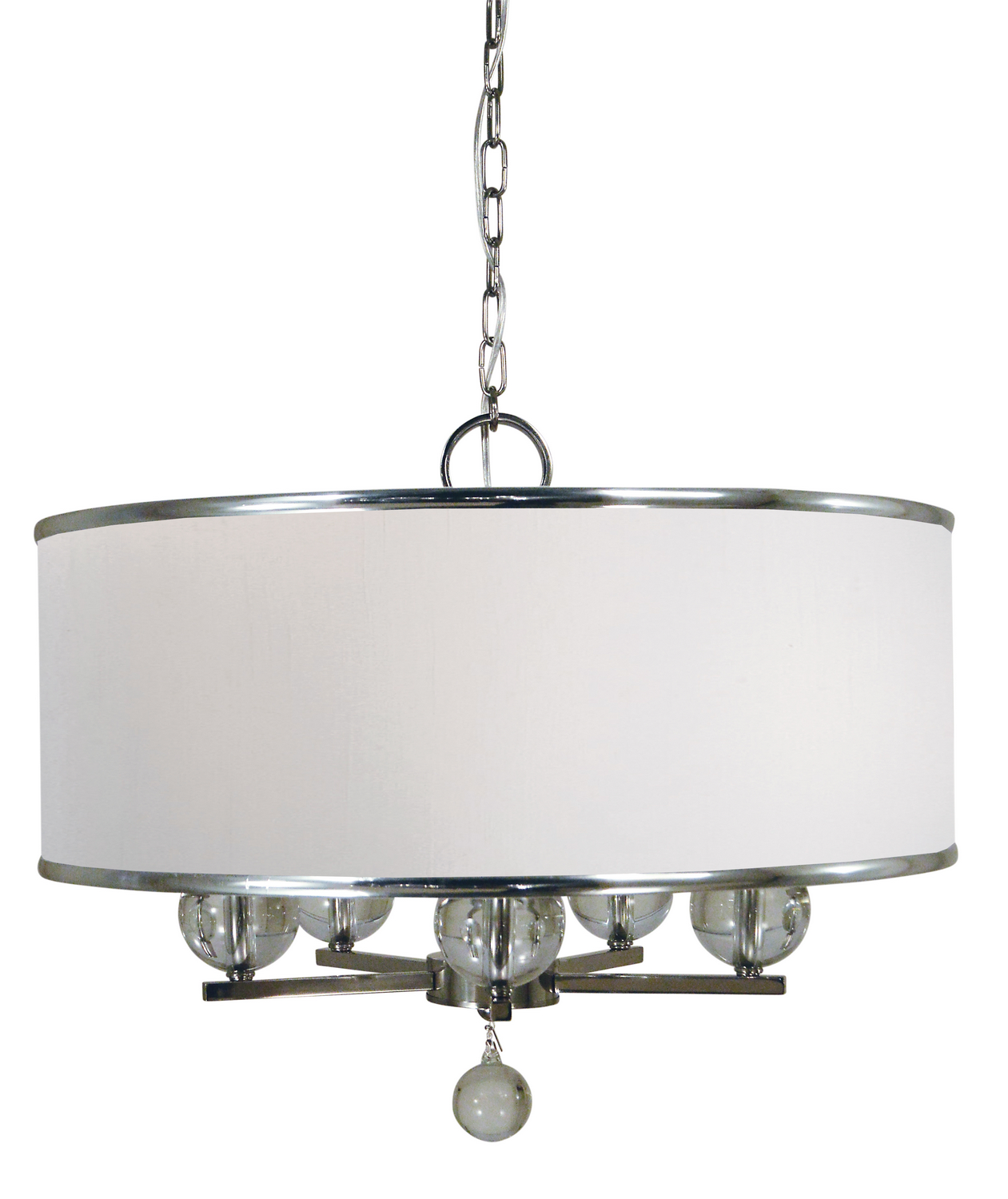 Framburg Glamour Five Light Chandelier in Polished Nickel - 4998 PN