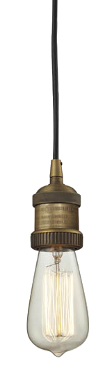 One Light Cord Set by Innovations - Franklin Restoration Collection, Brushed Brass Finish - 199-BB