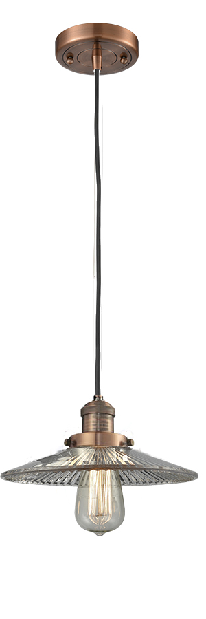 One Light Mini Pendant by Innovations - Franklin Restoration Collection, Antique Copper Finish - 201C-AC-G2