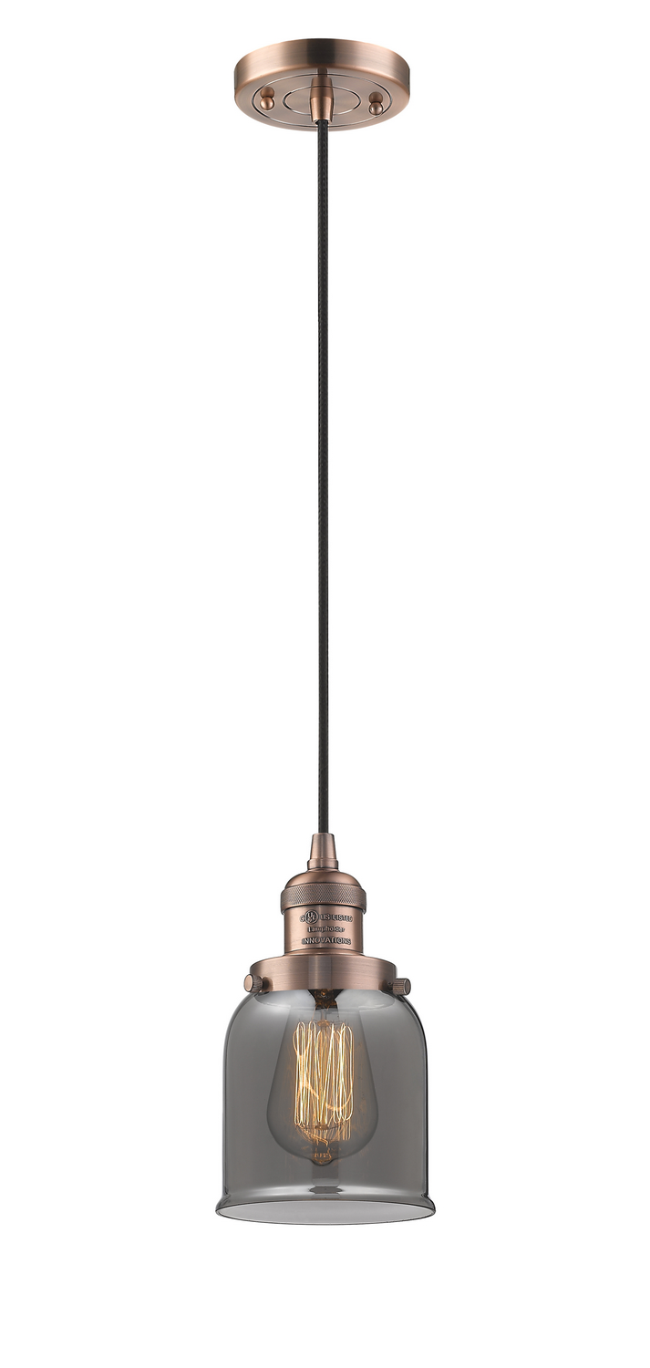 One Light Mini Pendant by Innovations - Franklin Restoration Collection, Antique Copper Finish - 201C-AC-G53