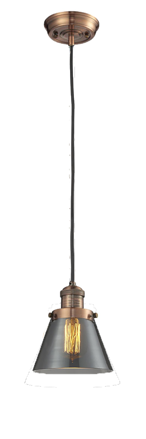 One Light Mini Pendant by Innovations - Franklin Restoration Collection, Antique Copper Finish - 201C-AC-G63