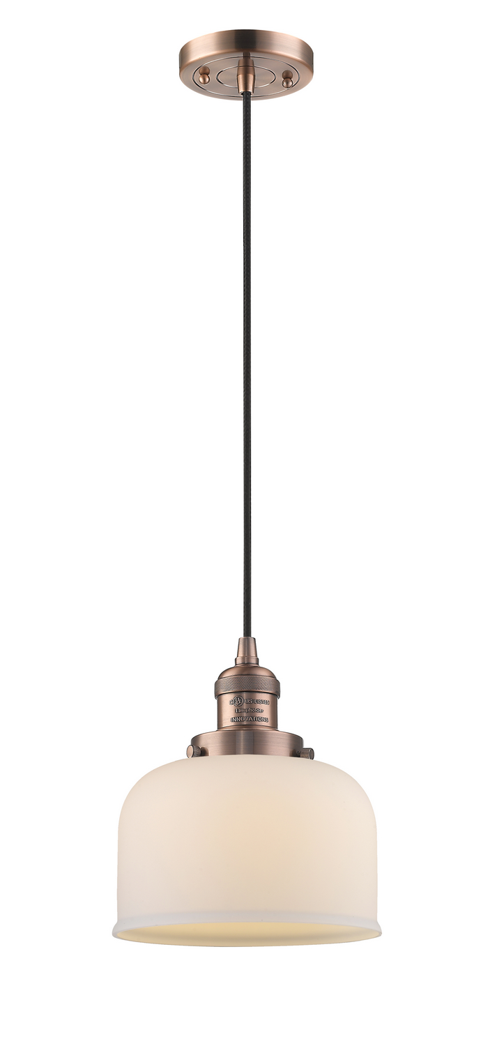 One Light Mini Pendant by Innovations - Franklin Restoration Collection, Antique Copper Finish - 201C-AC-G71