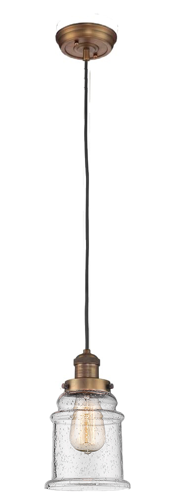 One Light Mini Pendant by Innovations - Franklin Restoration Collection, Brushed Brass Finish - 201C-BB-G184