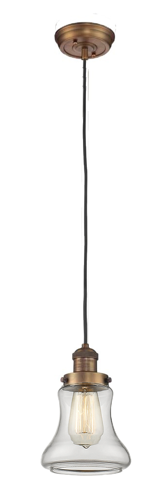 One Light Mini Pendant by Innovations - Franklin Restoration Collection, Brushed Brass Finish - 201C-BB-G192
