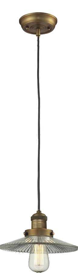 One Light Mini Pendant by Innovations - Franklin Restoration Collection, Brushed Brass Finish - 201C-BB-G2