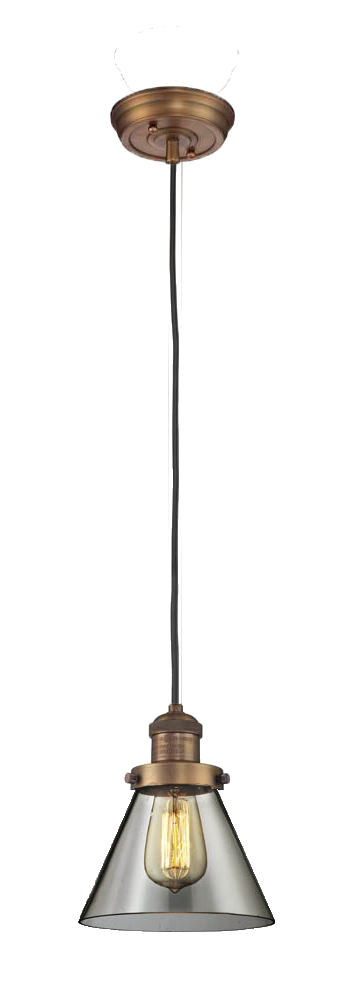 One Light Mini Pendant by Innovations - Franklin Restoration Collection, Brushed Brass Finish - 201C-BB-G63