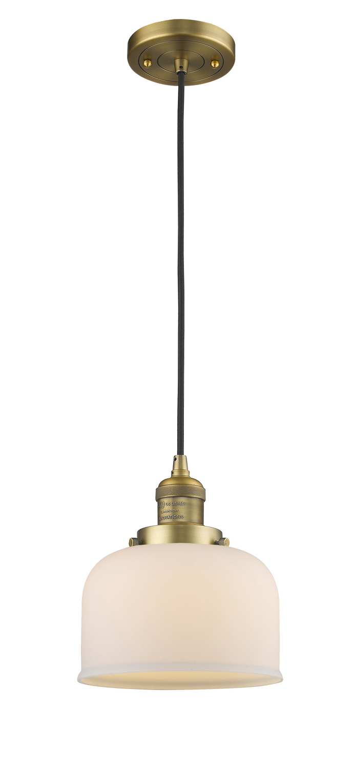 One Light Mini Pendant by Innovations - Franklin Restoration Collection, Brushed Brass Finish - 201C-BB-G71