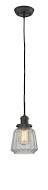 One Light Mini Pendant by Innovations - Franklin Restoration Collection, Oil Rubbed Bronze Finish - 201C-OB-G142