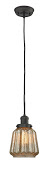 One Light Mini Pendant by Innovations - Franklin Restoration Collection, Oil Rubbed Bronze Finish - 201C-OB-G146
