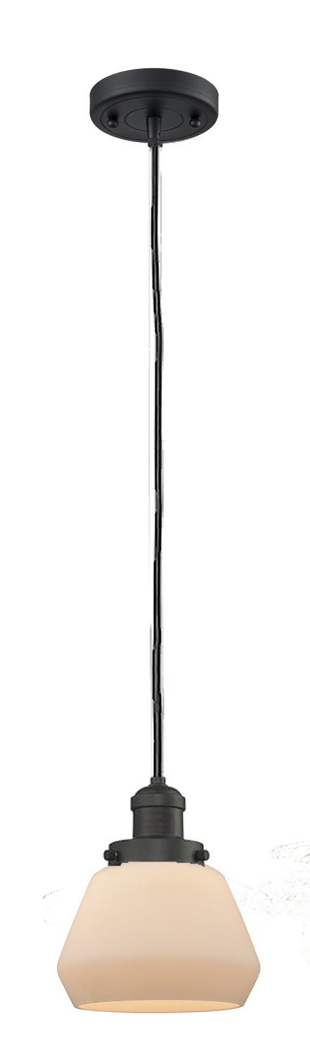 One Light Mini Pendant by Innovations - Franklin Restoration Collection, Oil Rubbed Bronze Finish - 201C-OB-G171