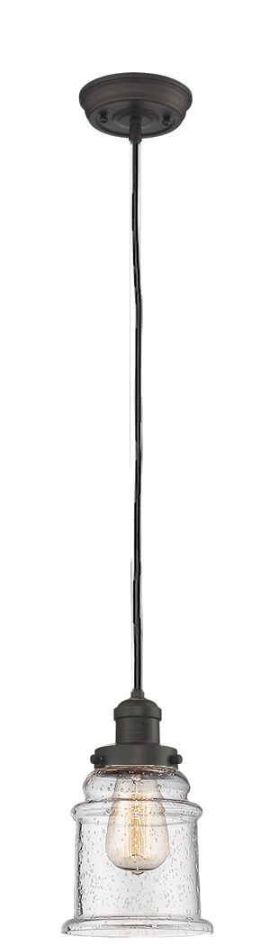 One Light Mini Pendant by Innovations - Franklin Restoration Collection, Oil Rubbed Bronze Finish - 201C-OB-G184