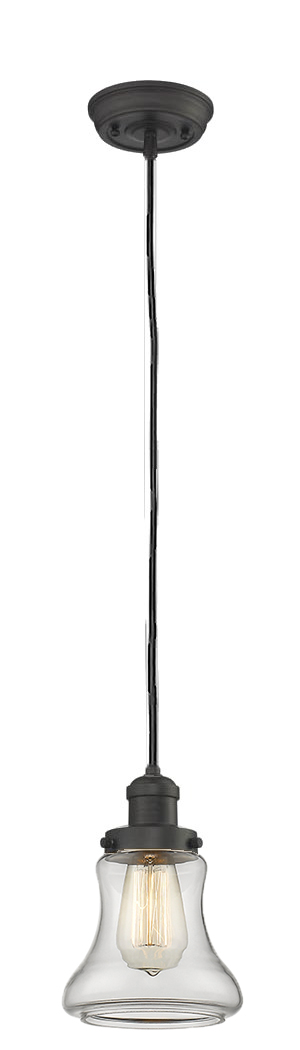 One Light Mini Pendant by Innovations - Franklin Restoration Collection, Oil Rubbed Bronze Finish - 201C-OB-G192