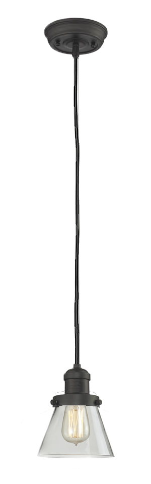 One Light Mini Pendant by Innovations - Franklin Restoration Collection, Oil Rubbed Bronze Finish - 201C-OB-G62