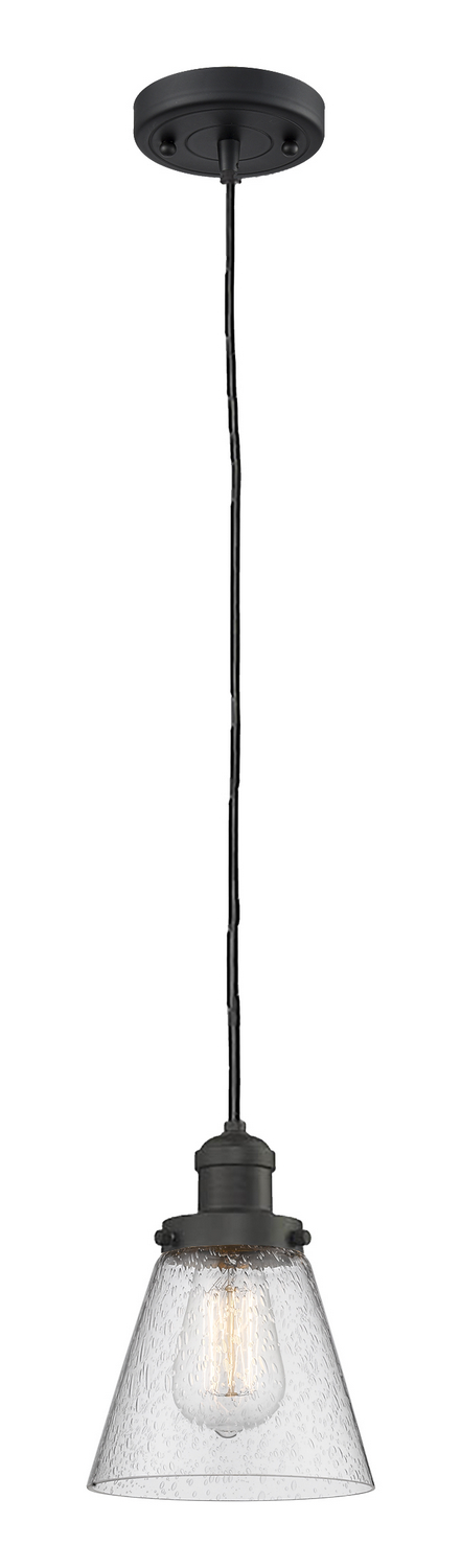 One Light Mini Pendant by Innovations - Franklin Restoration Collection, Oil Rubbed Bronze Finish - 201C-OB-G64