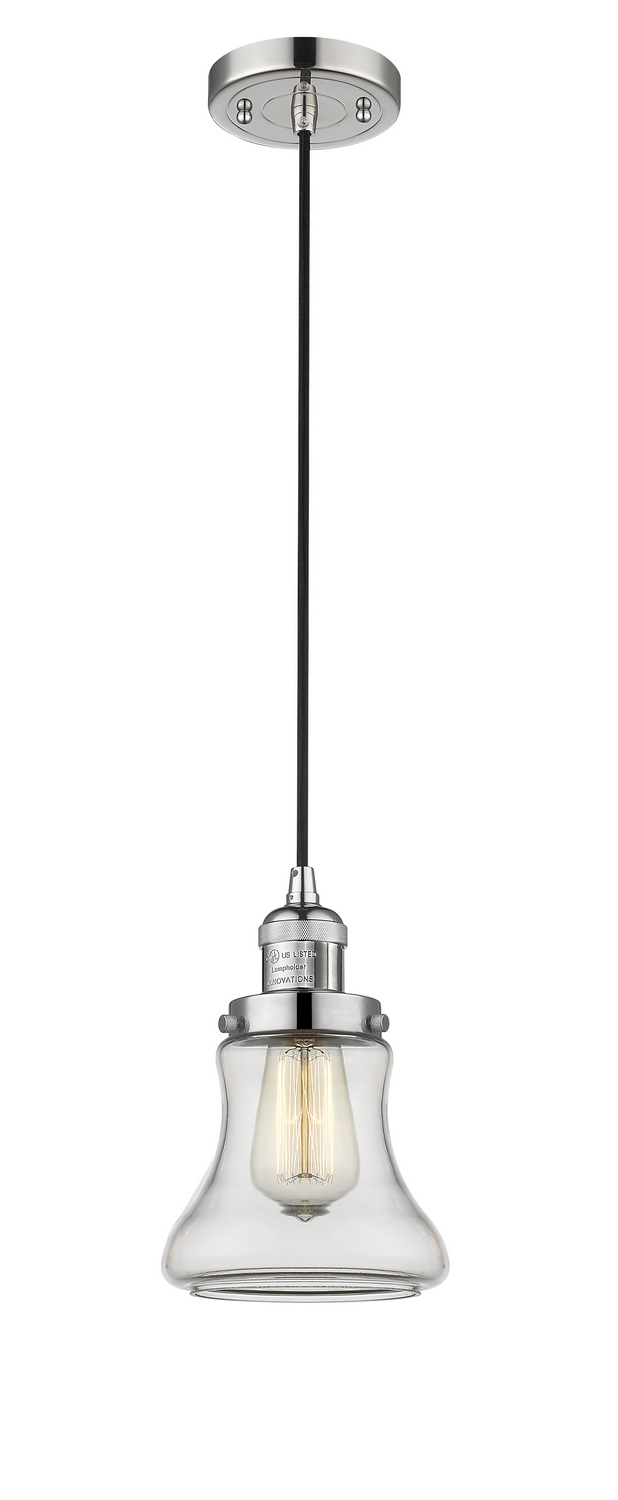 One Light Mini Pendant by Innovations - Franklin Restoration Collection, Polished Nickel Finish - 201C-PN-G192