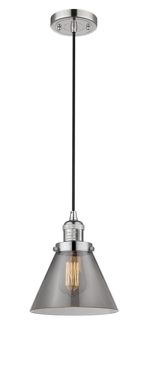 One Light Mini Pendant by Innovations - Franklin Restoration Collection, Polished Nickel Finish - 201C-PN-G43
