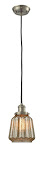 One Light Mini Pendant by Innovations - Franklin Restoration Collection, Brushed Satin Nickel Finish - 201C-SN-G146