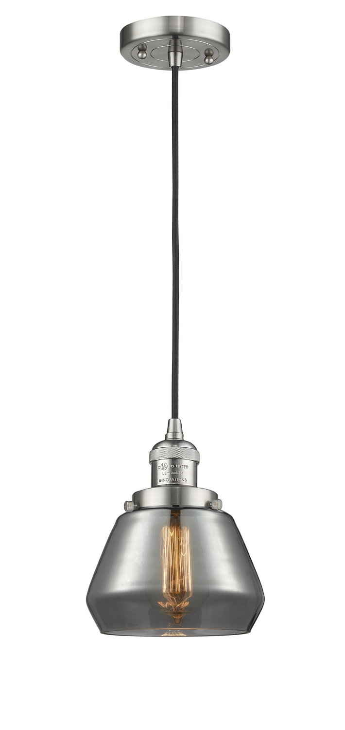 One Light Mini Pendant by Innovations - Franklin Restoration Collection, Brushed Satin Nickel Finish - 201C-SN-G173