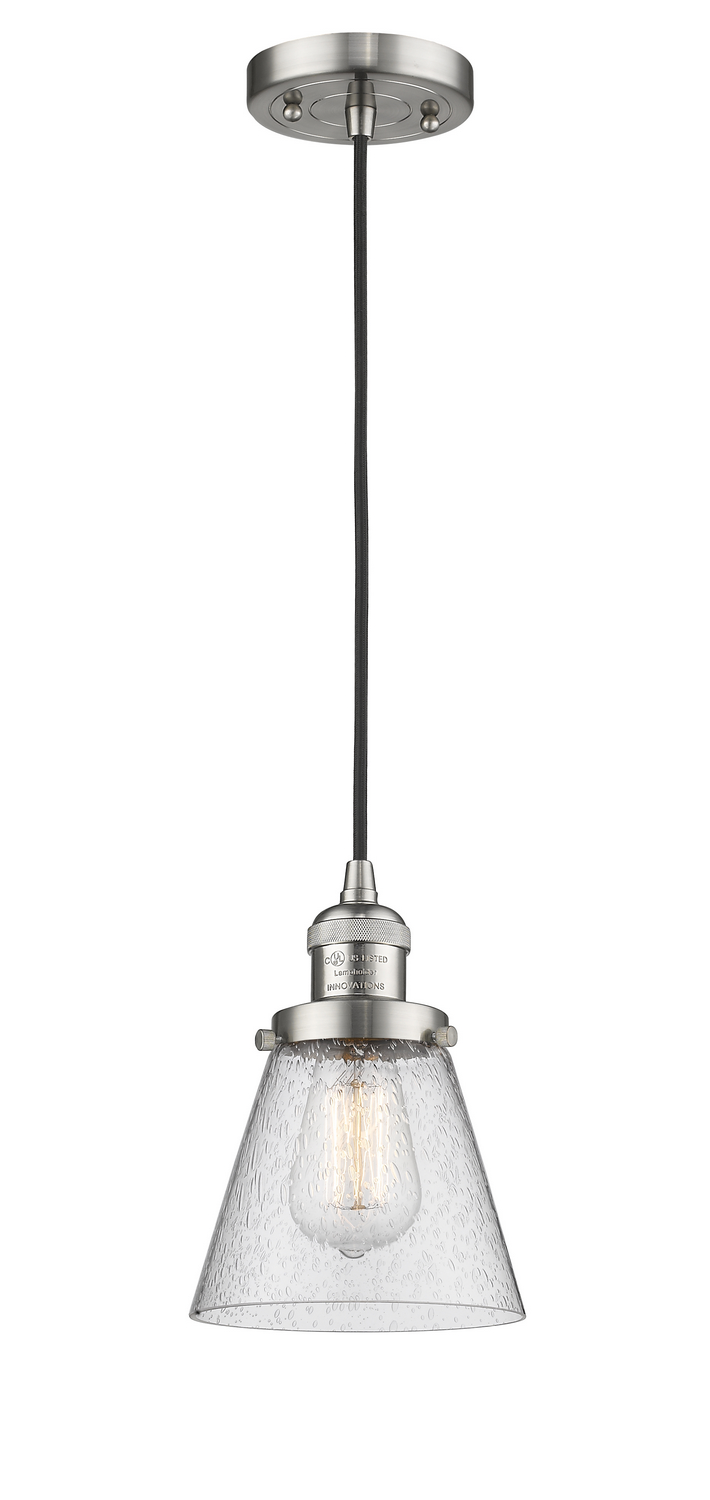 One Light Mini Pendant by Innovations - Franklin Restoration Collection, Brushed Satin Nickel Finish - 201C-SN-G64
