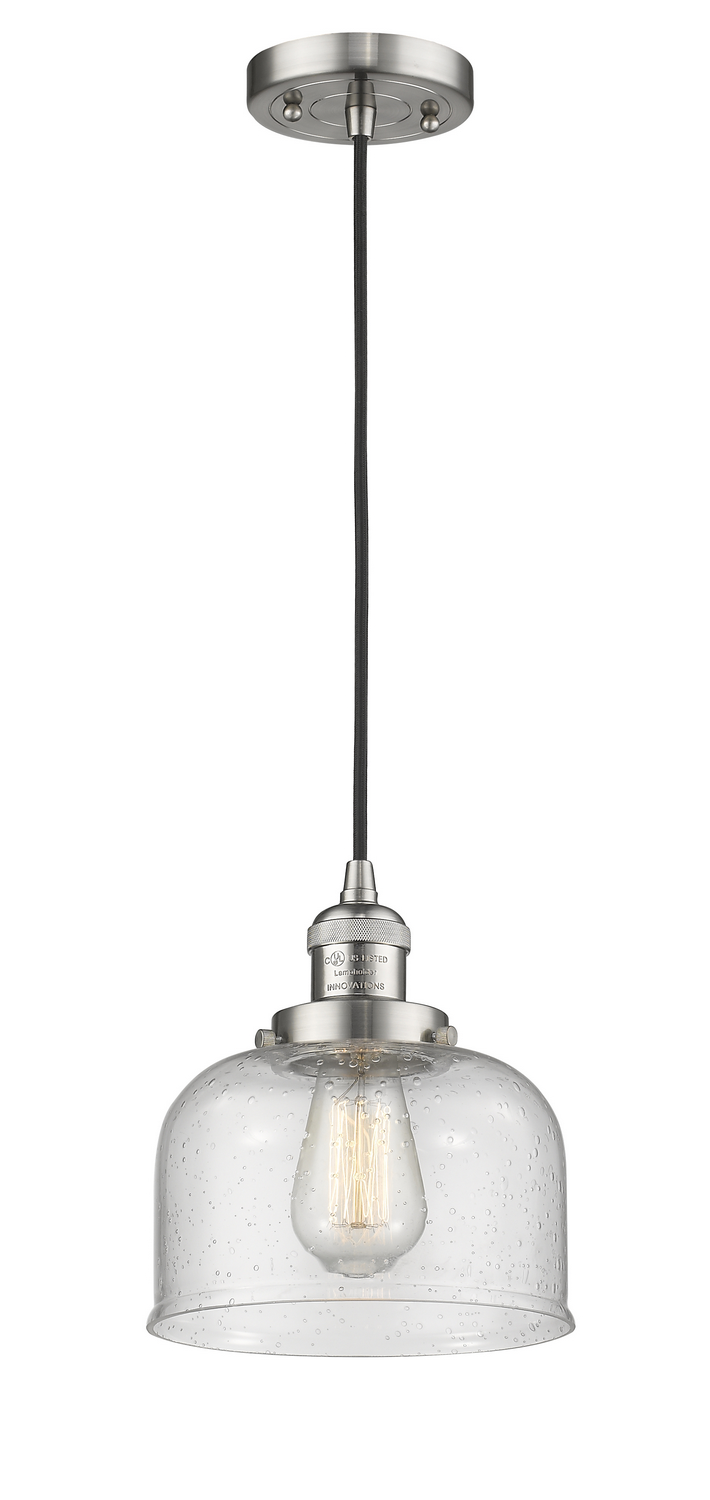 One Light Mini Pendant by Innovations - Franklin Restoration Collection, Brushed Satin Nickel Finish - 201C-SN-G74