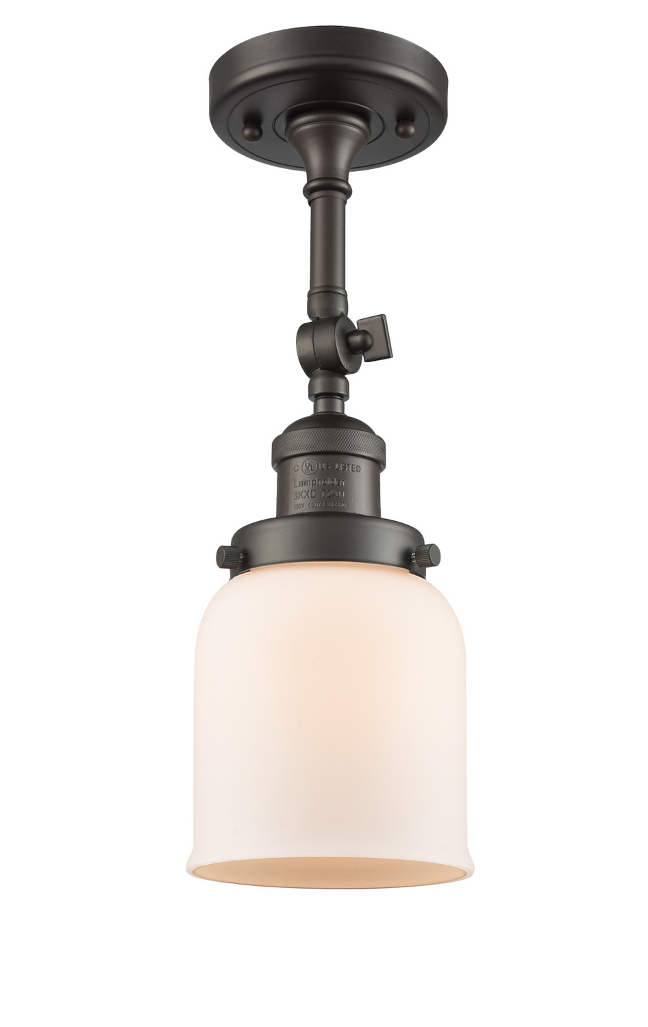 One Light Semi-Flush Mount by Innovations - Franklin Restoration Collection, Oil Rubbed Bronze Finish - 201F-OB-G51