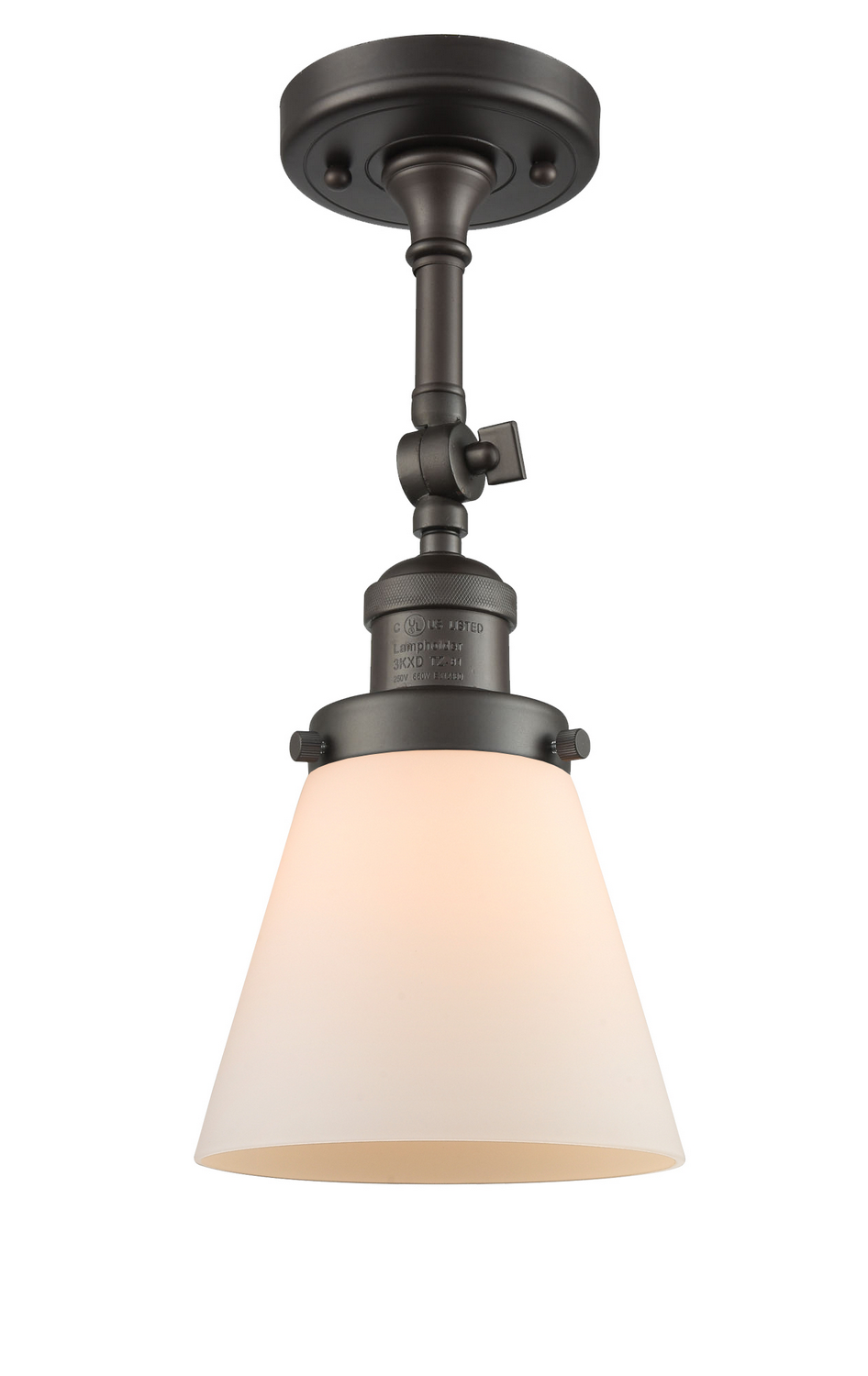 One Light Semi-Flush Mount by Innovations - Franklin Restoration Collection, Oil Rubbed Bronze Finish - 201F-OB-G61