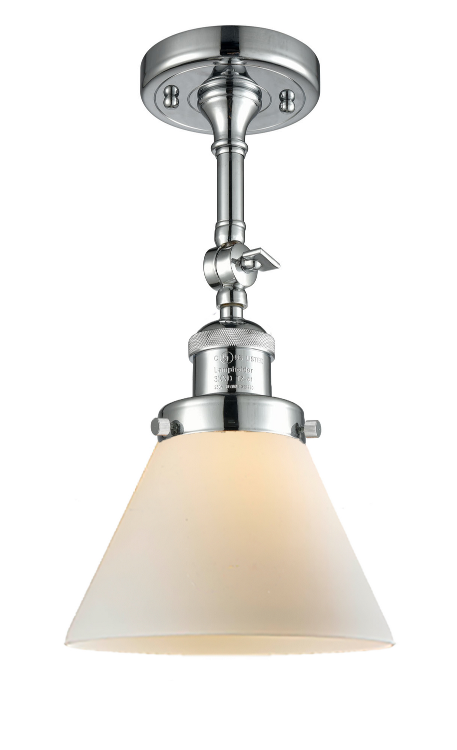 One Light Semi-Flush Mount by Innovations - Franklin Restoration Collection, Polished Chrome Finish - 201F-PC-G41