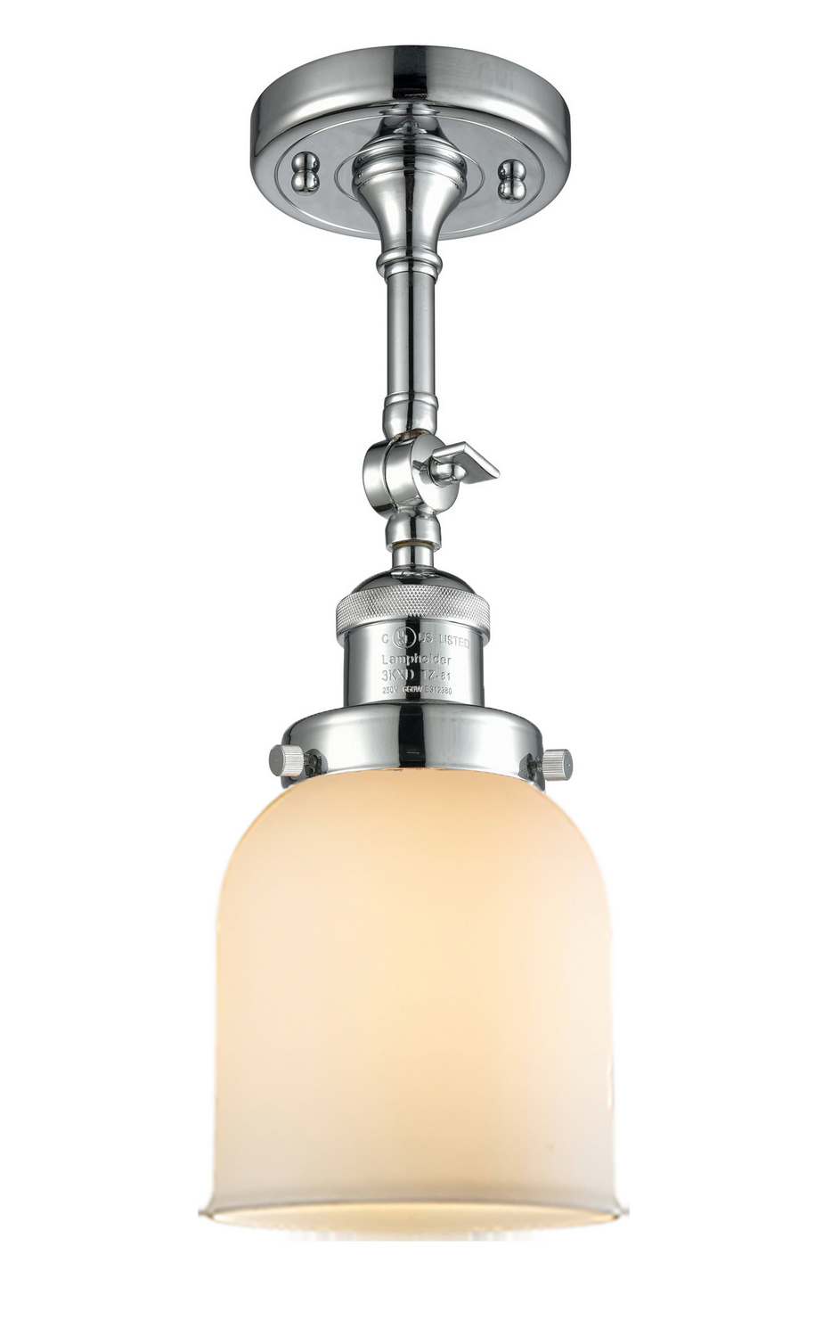 One Light Semi-Flush Mount by Innovations - Franklin Restoration Collection, Polished Chrome Finish - 201F-PC-G51