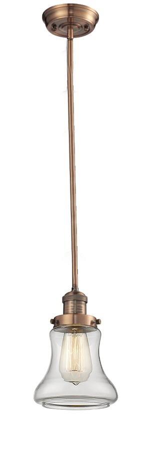 One Light Mini Pendant by Innovations - Franklin Restoration Collection, Antique Copper Finish - 201S-AC-G192