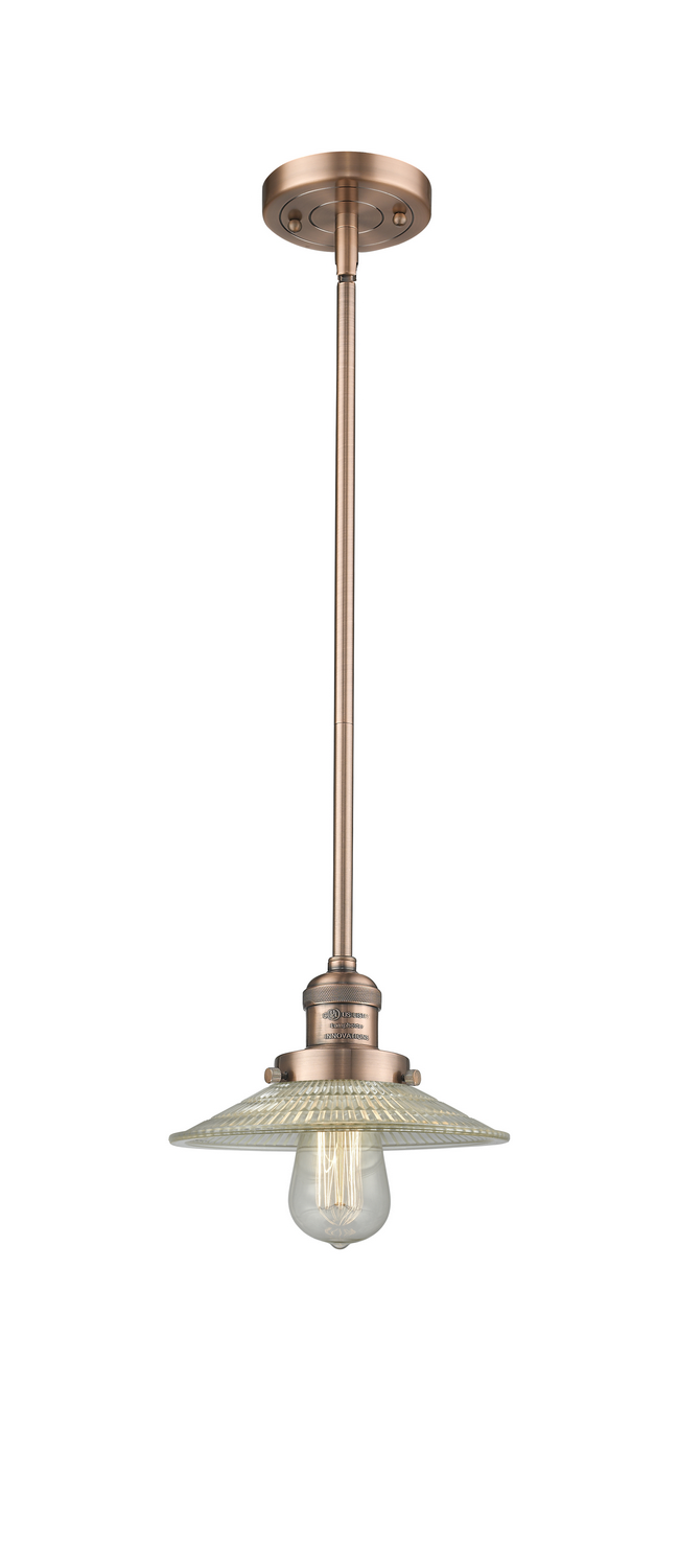 One Light Mini Pendant by Innovations - Franklin Restoration Collection, Antique Copper Finish - 201S-AC-G2