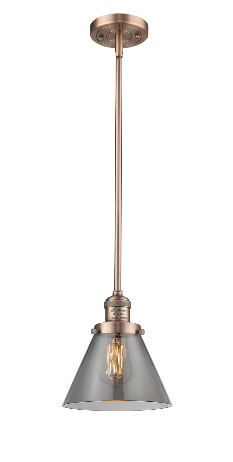 One Light Mini Pendant by Innovations - Franklin Restoration Collection, Antique Copper Finish - 201S-AC-G43