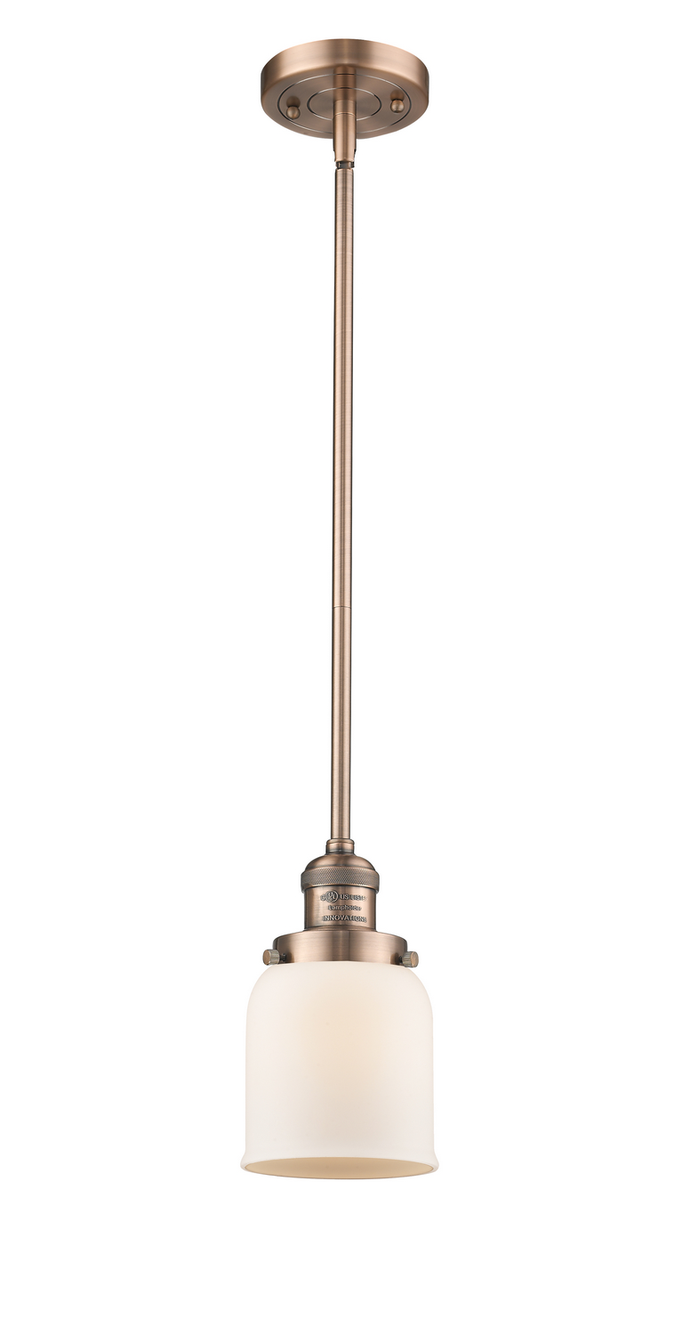 One Light Mini Pendant by Innovations - Franklin Restoration Collection, Antique Copper Finish - 201S-AC-G51