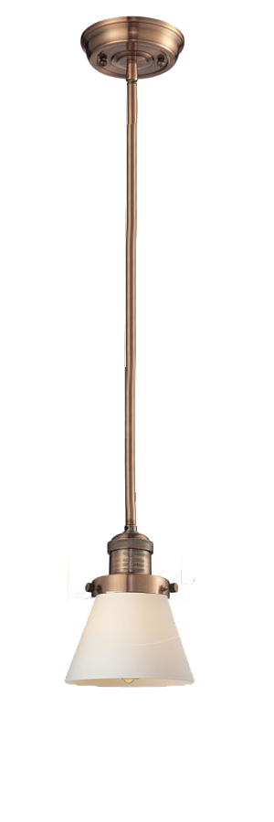One Light Mini Pendant by Innovations - Franklin Restoration Collection, Antique Copper Finish - 201S-AC-G61