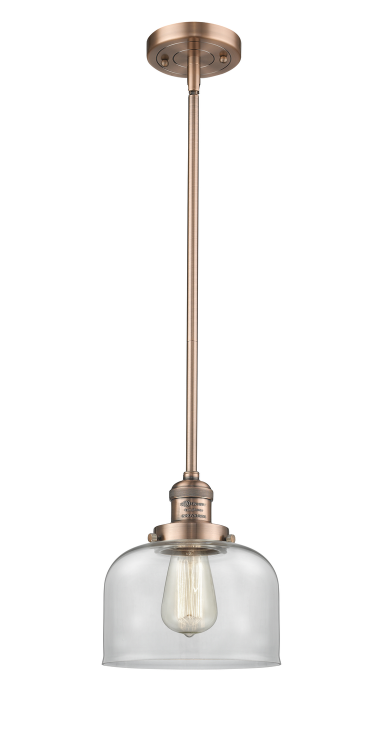 One Light Mini Pendant by Innovations - Franklin Restoration Collection, Antique Copper Finish - 201S-AC-G72