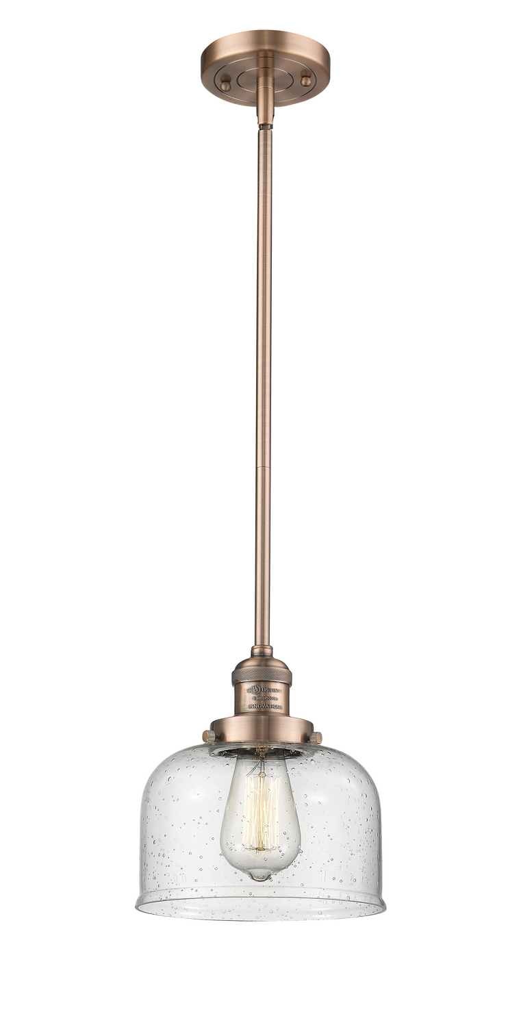 One Light Mini Pendant by Innovations - Franklin Restoration Collection, Antique Copper Finish - 201S-AC-G74
