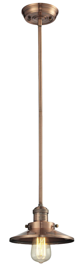 One Light Mini Pendant by Innovations - Franklin Restoration Collection, Antique Copper Finish - 201S-AC-M3