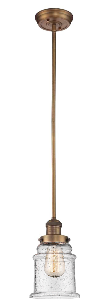 One Light Mini Pendant by Innovations - Franklin Restoration Collection, Brushed Brass Finish - 201S-BB-G184