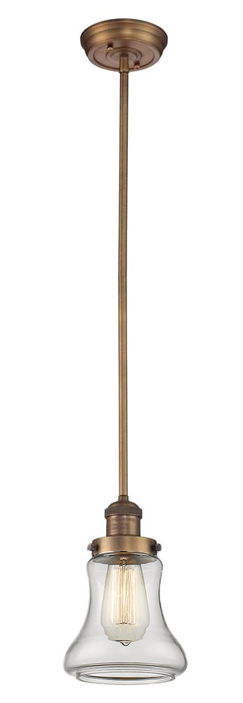 One Light Mini Pendant by Innovations - Franklin Restoration Collection, Brushed Brass Finish - 201S-BB-G192