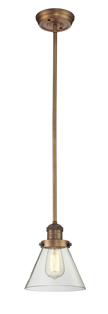 One Light Mini Pendant by Innovations - Franklin Restoration Collection, Brushed Brass Finish - 201S-BB-G62