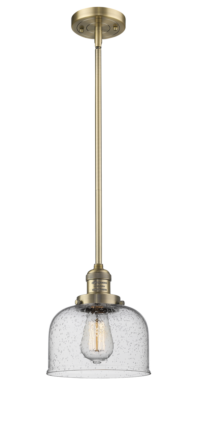 One Light Mini Pendant by Innovations - Franklin Restoration Collection, Brushed Brass Finish - 201S-BB-G74
