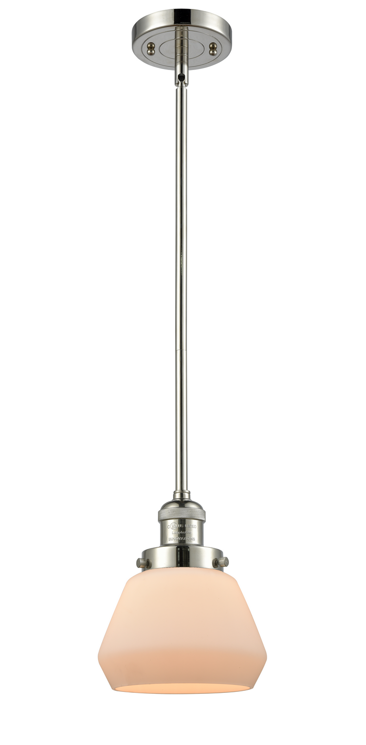 One Light Mini Pendant by Innovations - Franklin Restoration Collection, Polished Nickel Finish - 201S-PN-G171