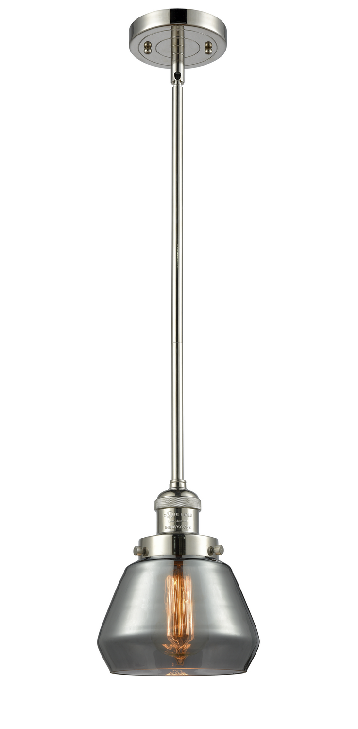 One Light Mini Pendant by Innovations - Franklin Restoration Collection, Polished Nickel Finish - 201S-PN-G173