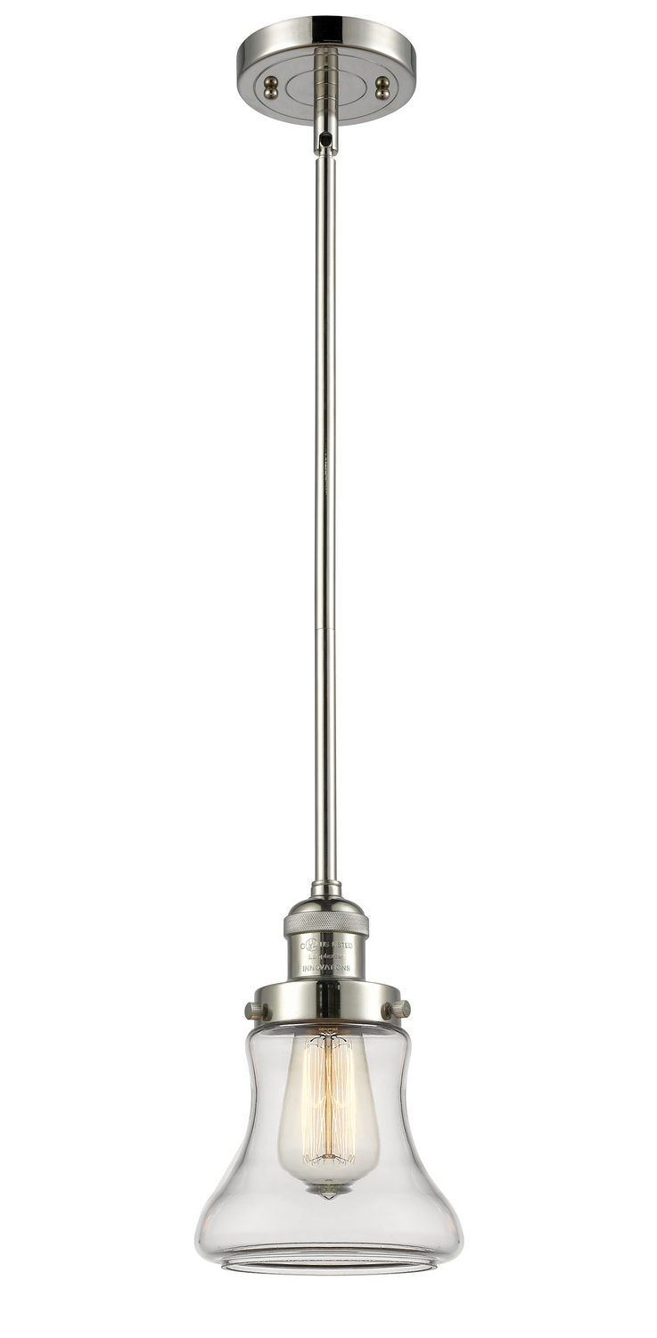 One Light Mini Pendant by Innovations - Franklin Restoration Collection, Polished Nickel Finish - 201S-PN-G192
