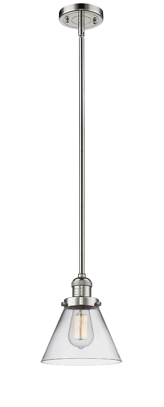One Light Mini Pendant by Innovations - Franklin Restoration Collection, Polished Nickel Finish - 201S-PN-G42