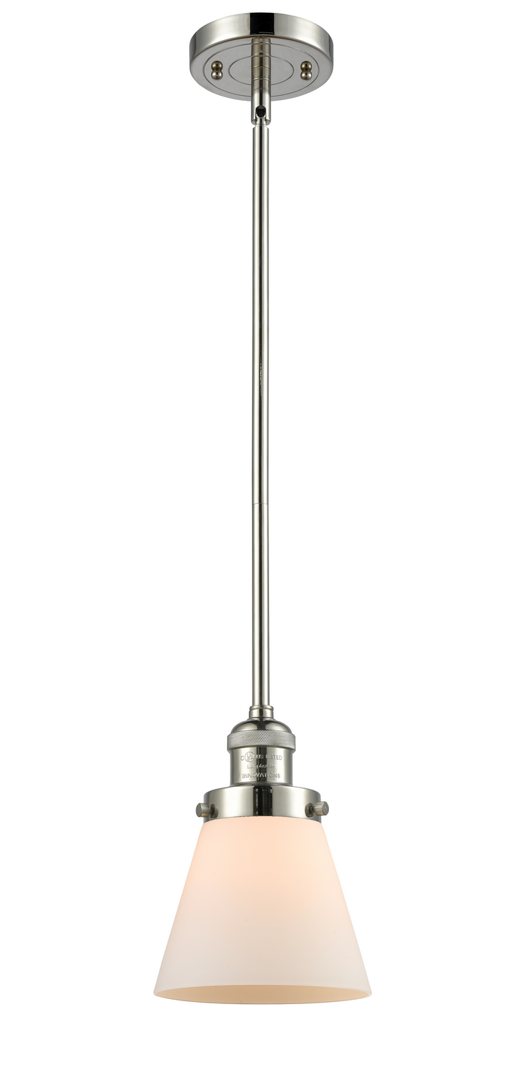 One Light Mini Pendant by Innovations - Franklin Restoration Collection, Polished Nickel Finish - 201S-PN-G61