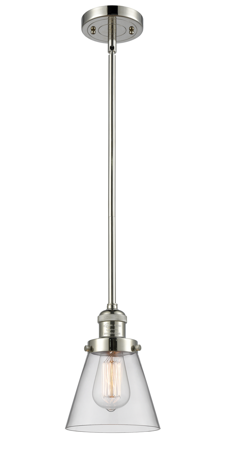 One Light Mini Pendant by Innovations - Franklin Restoration Collection, Polished Nickel Finish - 201S-PN-G62