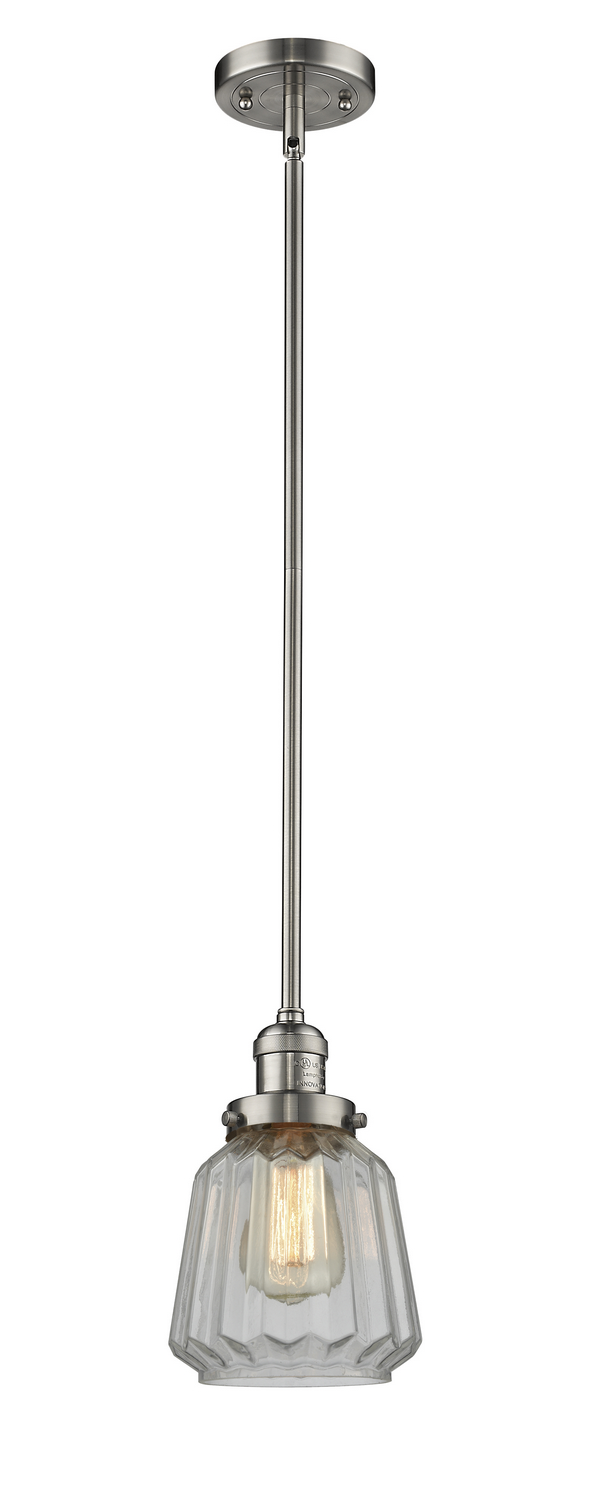 One Light Mini Pendant by Innovations - Franklin Restoration Collection, Brushed Satin Nickel Finish - 201S-SN-G142