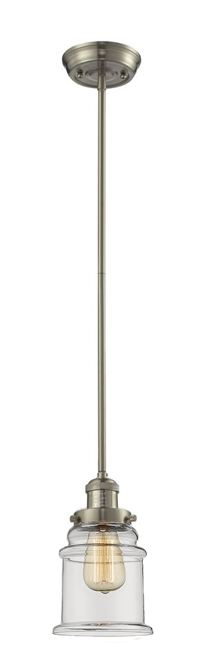 One Light Mini Pendant by Innovations - Franklin Restoration Collection, Brushed Satin Nickel Finish - 201S-SN-G182