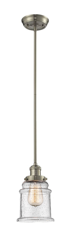 One Light Mini Pendant by Innovations - Franklin Restoration Collection, Brushed Satin Nickel Finish - 201S-SN-G184
