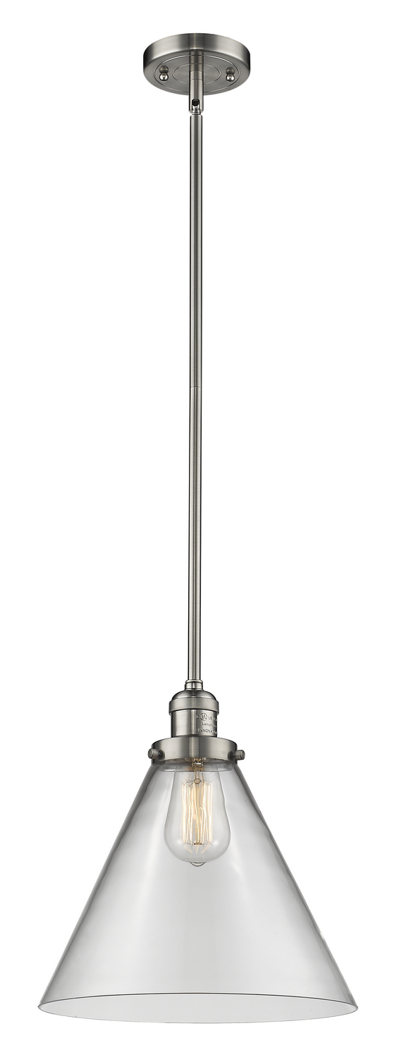 One Light Mini Pendant by Innovations - Franklin Restoration Collection, Brushed Satin Nickel Finish - 201S-SN-G42-L